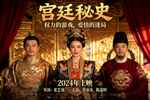 电视剧《宫廷秘史》海报 - 古代宫廷华丽服饰与场景